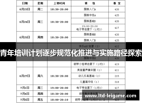 青年培训计划逐步规范化推进与实施路径探索 青年培训计划逐步规范化推进与实施路径探索